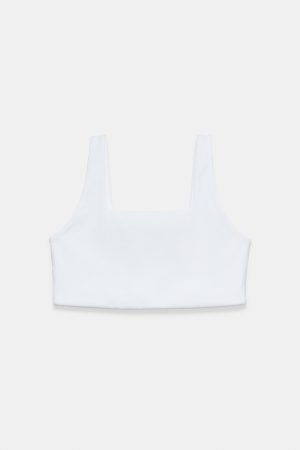 White Tommy Cropped Bra