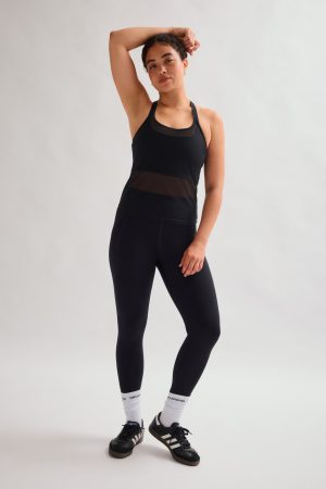 Black Imani Mesh Tank Bra