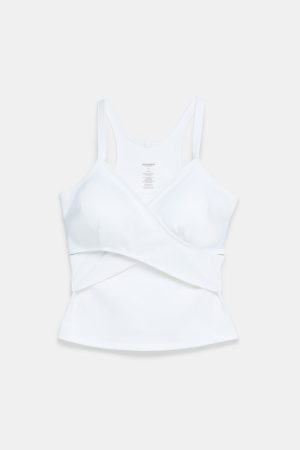 White Tabitha Wrap Tank