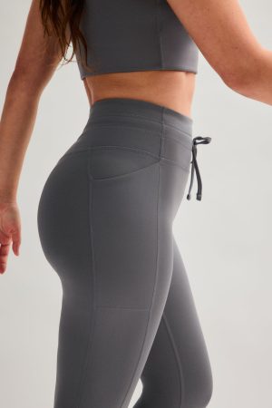 Moon Compressive Drawstring Pocket Legging