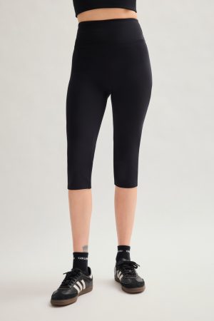 Black Luxe High-Rise Capri