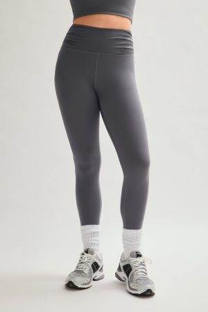 Moon Compressive Pleated Waistband Legging