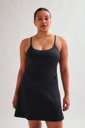 Black Emery Seamed Dress