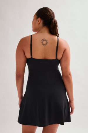 Black Emery Seamed Dress