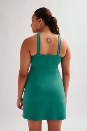 Glen Becca X Neck Dress