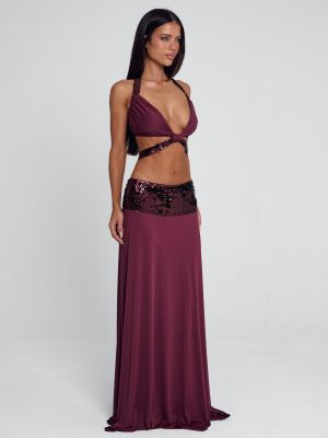 ALUNA TOP BURGUNDY
