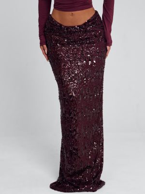 ISLE MAXI SKIRT BURGUNDY