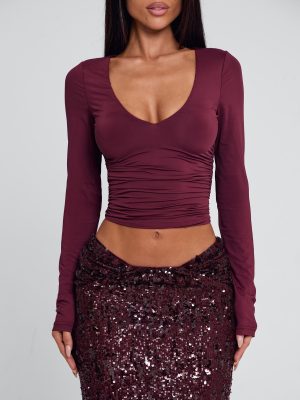 ISLE MAXI SKIRT BURGUNDY