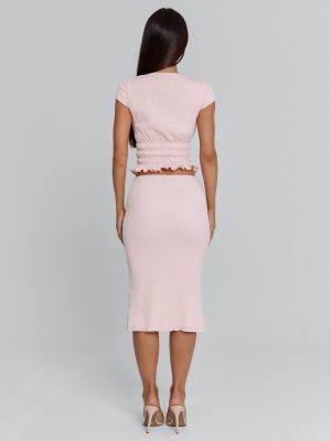 JUNIE MIDI SKIRT BABY PINK