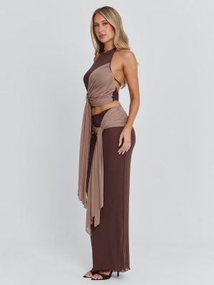 NERINA TOP CHOCOLATE