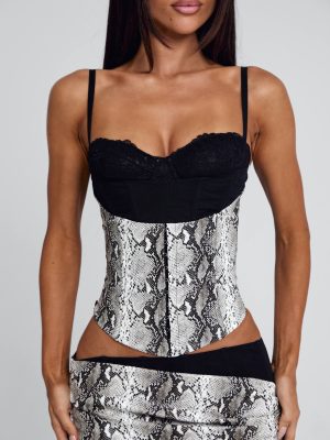 RAVELLE TOP SILVER SNAKE