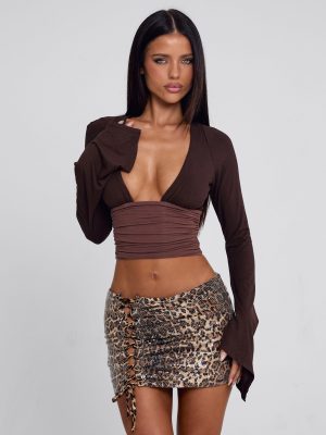 LULUM MINI SKIRT LEOPARD SEQUIN