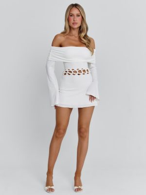 SYLVAINE MINI DRESS WHITE